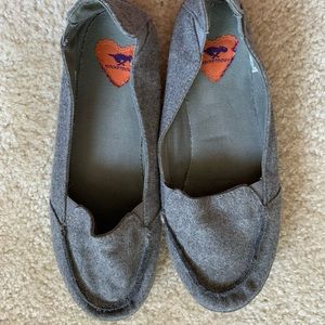 Gray Rocket Dog slip-ons